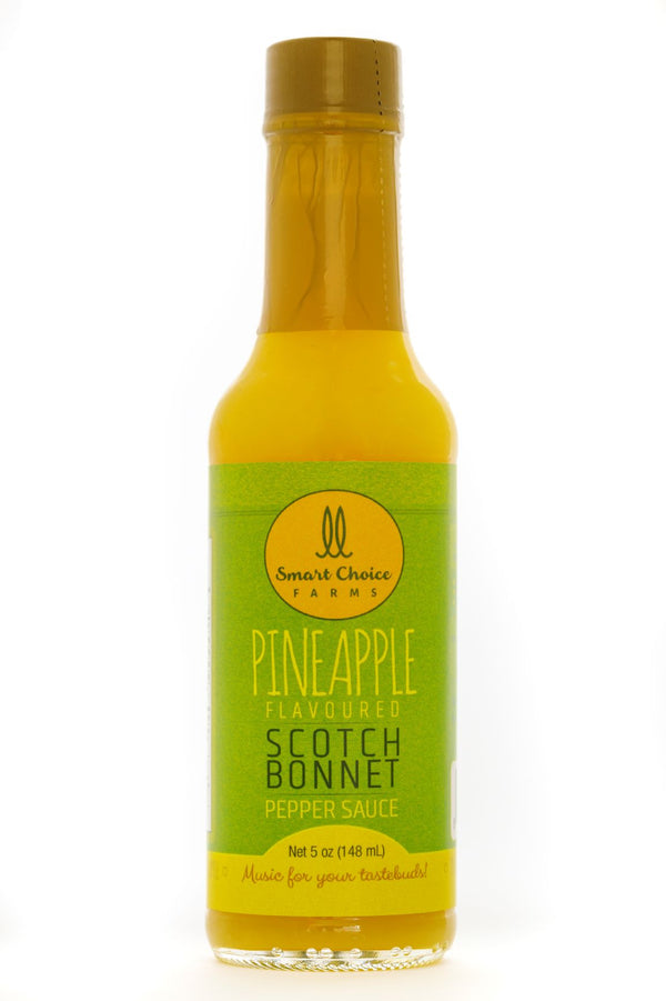 Case of 24 Pineapple 5 oz / 150 ml - Pineapple Flavored Scotch Bonnet Pepper Sauce