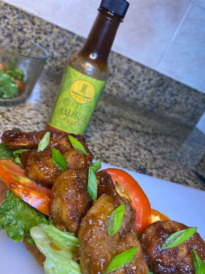 Spicy Pineapple Barbeque 5 oz / 150 ml - Pineapple Flavored Scotch Bonnet Pepper Barbeque Sauce